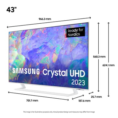 Samsung 43” CU8510 4K Crystal UHD älytelevisio (2023)