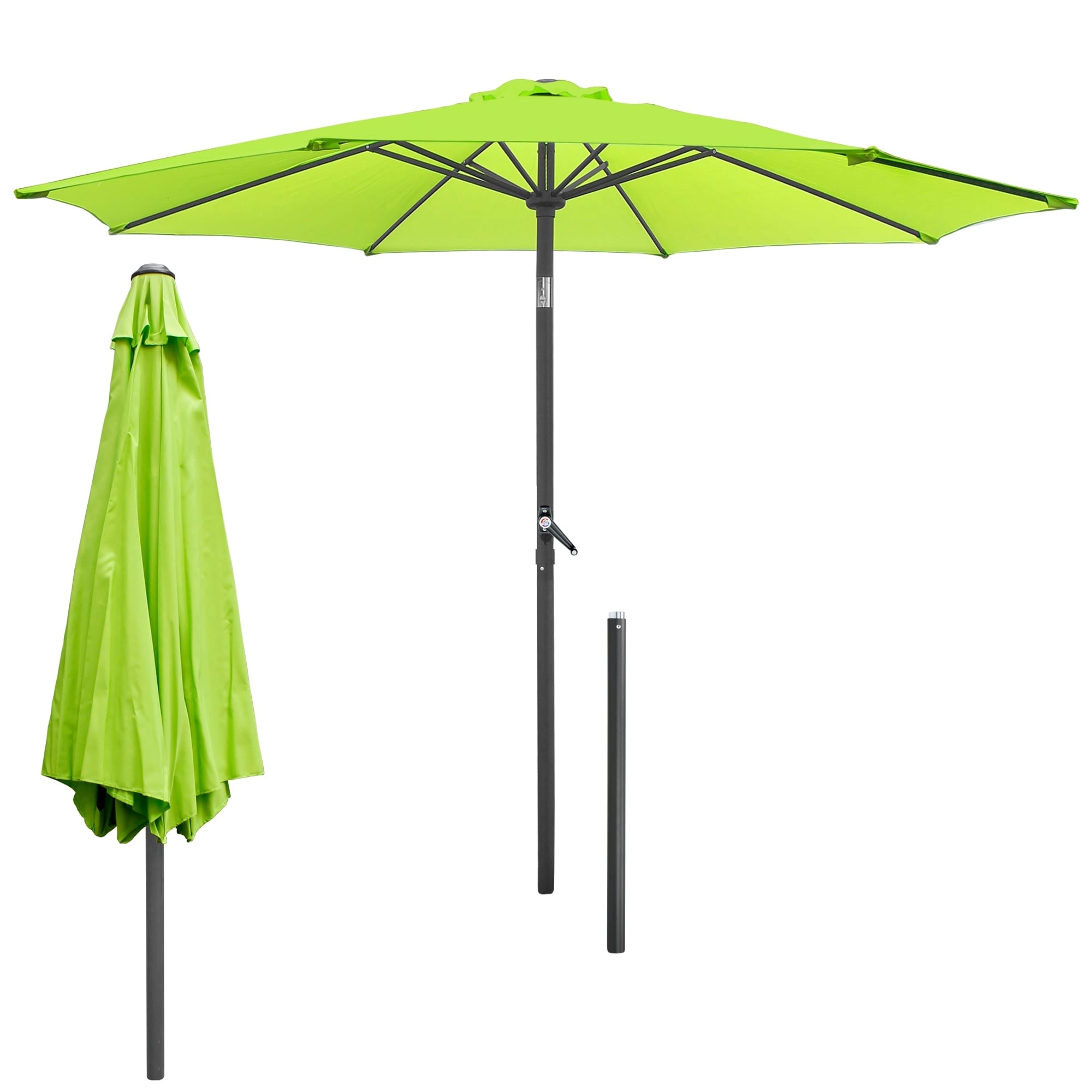Aurinkovarjo kampi, vihreä, Ø 300 cm, alumiinia ja polyesteriä. - Gigantti  verkkokauppa