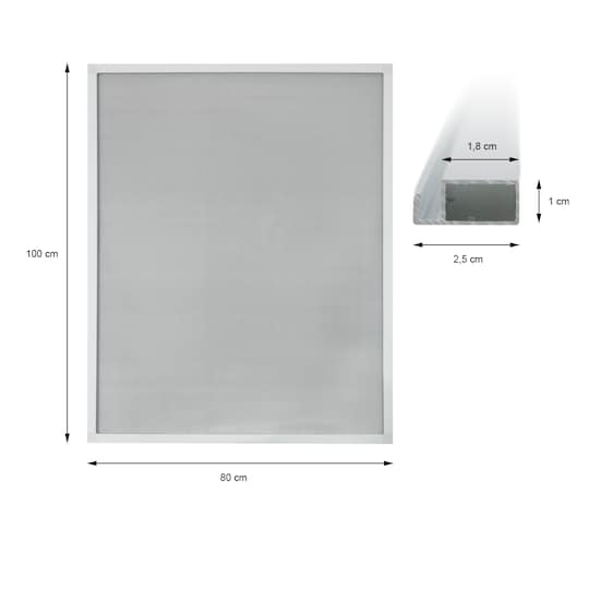 Valkoinen Fly näytöt 80 x 100 cm ikkuna hyönteinen ikkuna alumiini runko -  Gigantti verkkokauppa