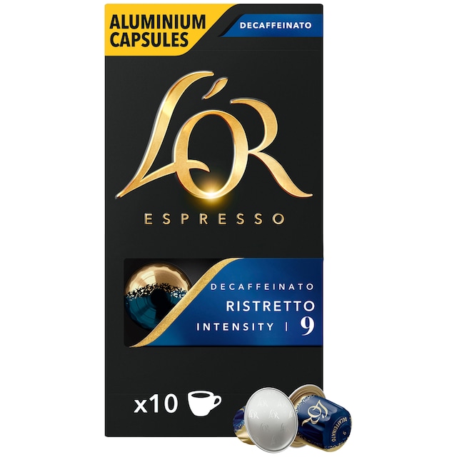L Or Ristretto Decaffeinato 9 kahvikapselit (10 kpl)