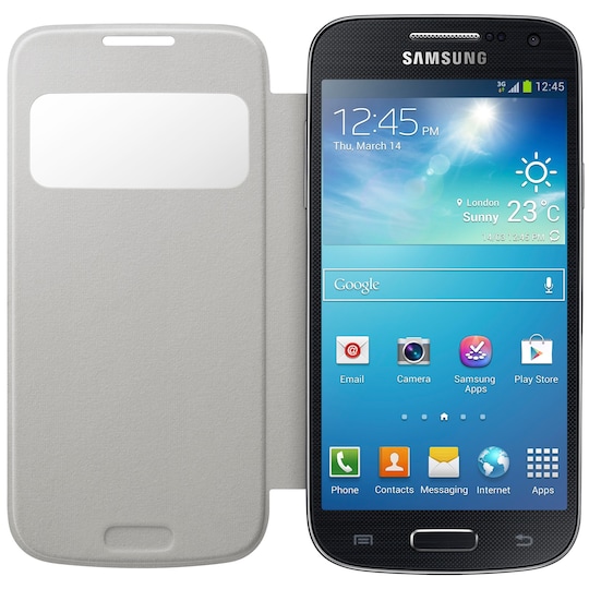 Samsung Galaxy S4 mini S-View Flip Cover (valkoinen) - Gigantti verkkokauppa
