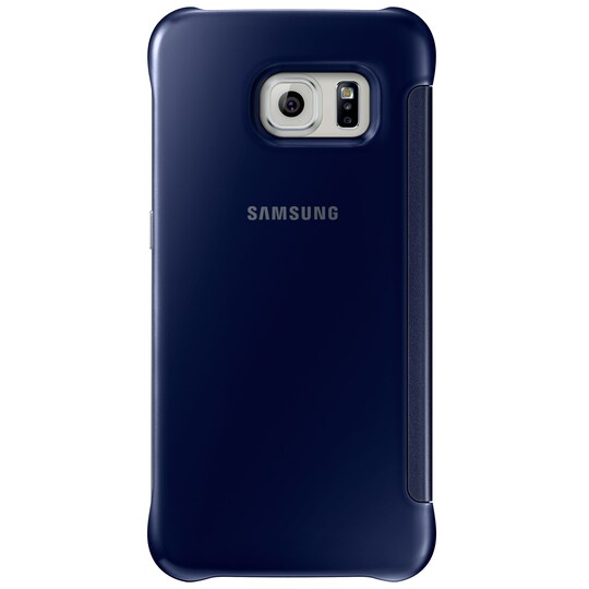 Samsung Galaxy S6 Edge Clear View suoja (musta) - Gigantti verkkokauppa