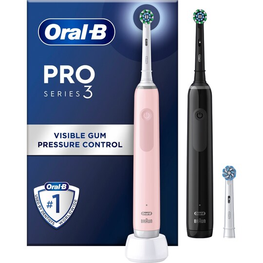 Oral-B Pro3 3900N sähköhammasharja 760277 (musta/pinkki) - Gigantti  verkkokauppa