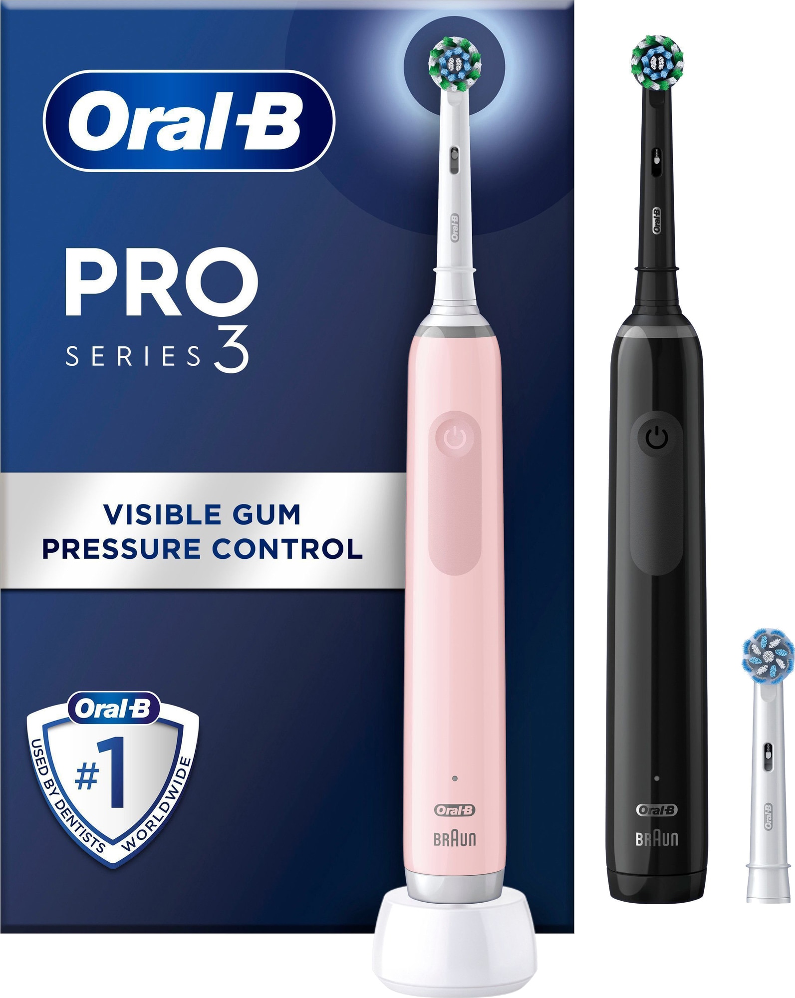 Oral-B Pro3 3900N sähköhammasharja 760277 (musta/pinkki) - Gigantti  verkkokauppa