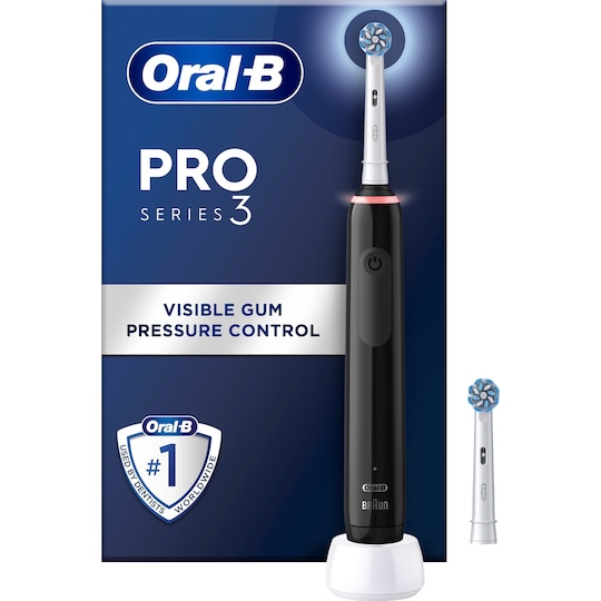 Oral-B Pro 3 sähköhammasharja (musta) - Gigantti verkkokauppa