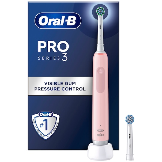 Oral-B Pro 3 sähköhammasharja (vaaleanpunainen) - Gigantti verkkokauppa