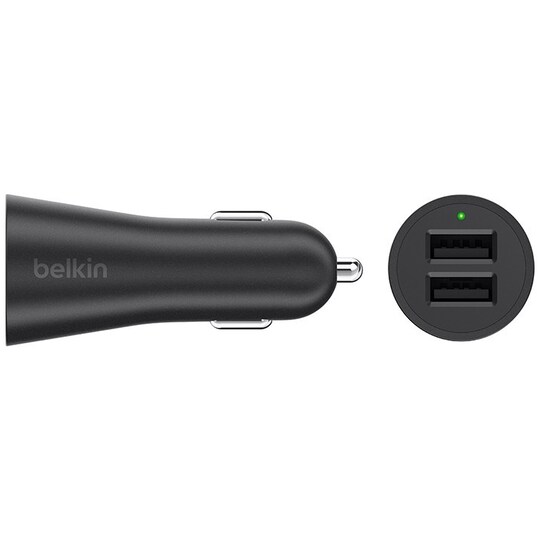 Belkin Dual Metallic autolaturi (musta) - Gigantti verkkokauppa