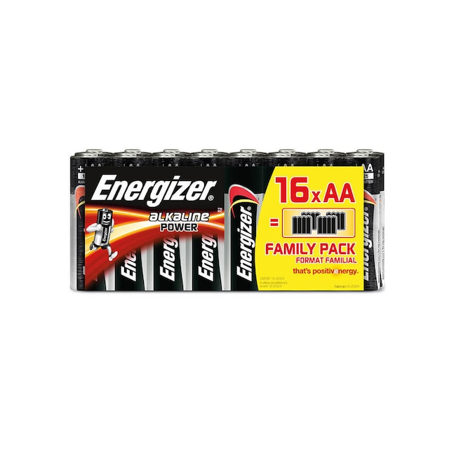 ENERGIZER Battery AA/LR6 Alkaline Power 16-pack