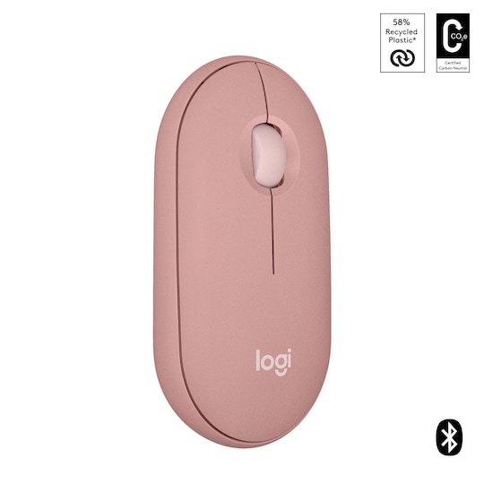 Logitech Pebble Mouse 2 M350s langaton hiiri (roosa) - Gigantti verkkokauppa