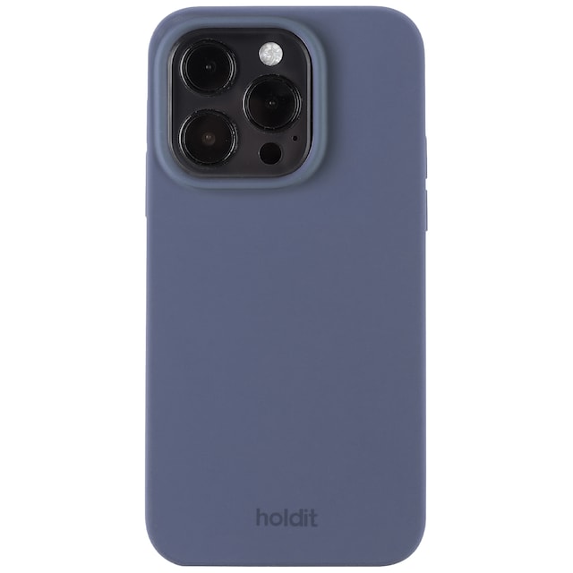 Holdit Silicone iPhone 15 Pro suojakuori (sininen)