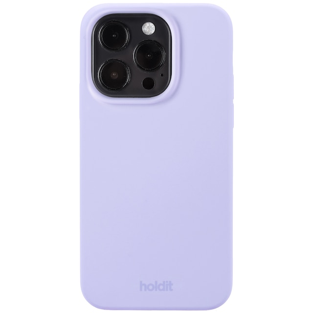 Holdit Silicone iPhone 15 Pro suojakuori (violetti)