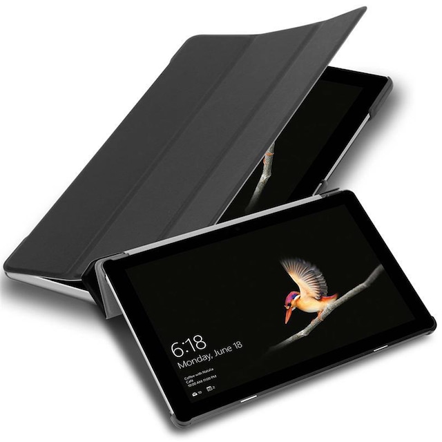 Microsoft Surface GO Suojakuori Lompakkokotelo (Musta)