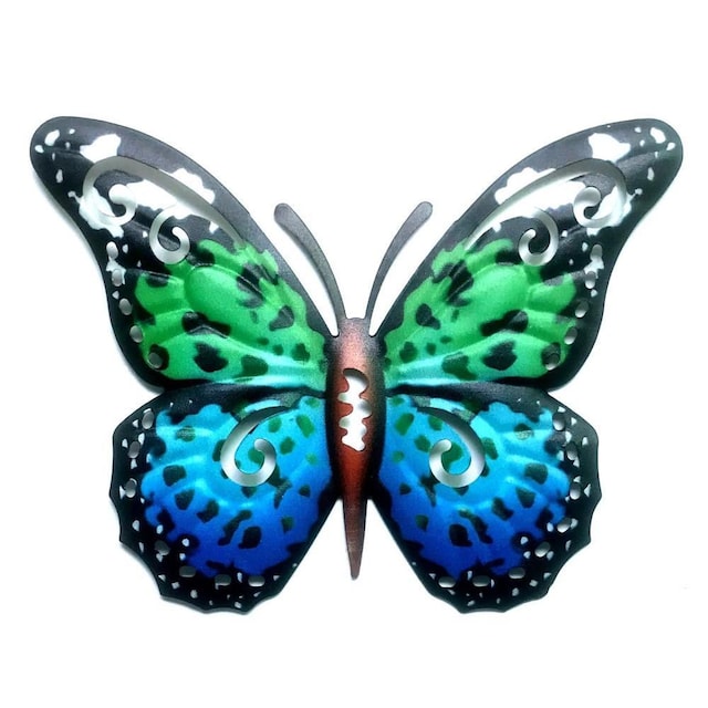 Art 3D Butterfly Seinään ripustettava sisustus Puutarhapihan kotikoriste -  -sininen