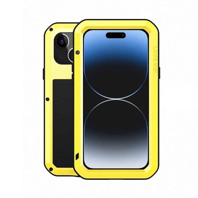 LOVE MEI Powerful kuori Apple iPhone 15 Plus - Keltainen