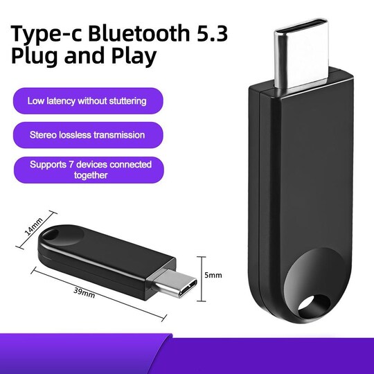 NÖRDIC USB-C Bluetooth 5.3 -sovitin - Gigantti verkkokauppa