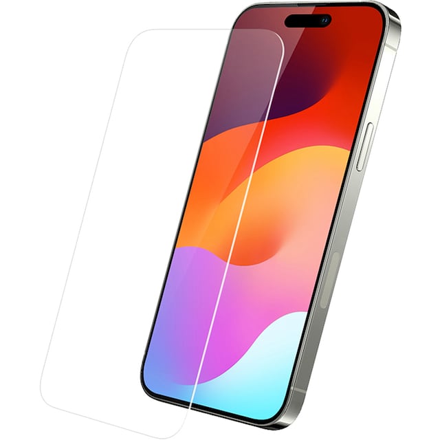 Sandstrøm iPhone 15/15 Pro/14 Pro Flat Glass näytönsuoja