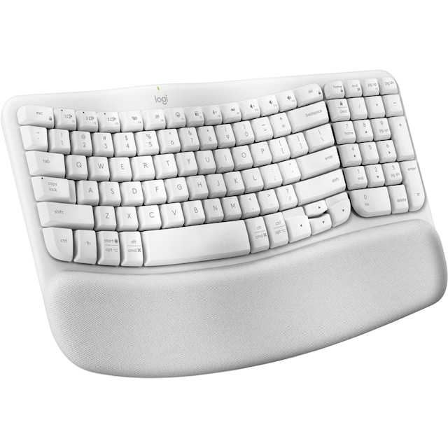 Logitech Wave Keys ergonominen näppäimistö (valkoinen)