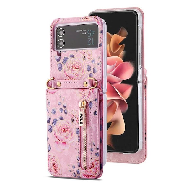 POLA Flower kuori Samsung Galaxy Z Flip 4 - Pink