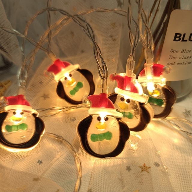 1,5 m 10 LED-valot Joulupukin Valonauha Koriste - Lumiukko puvussa