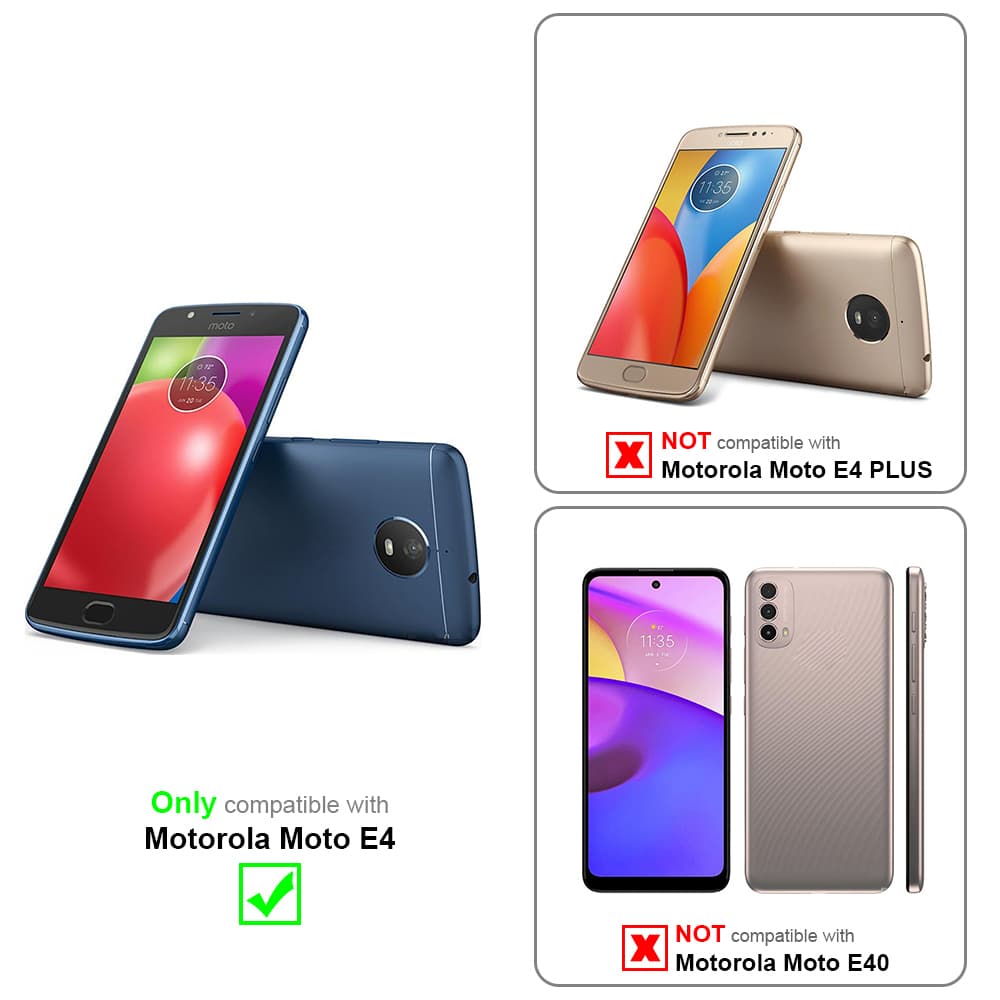 Motorola MOTO E4 Suojakuori Lompakkokotelo (Sininen)