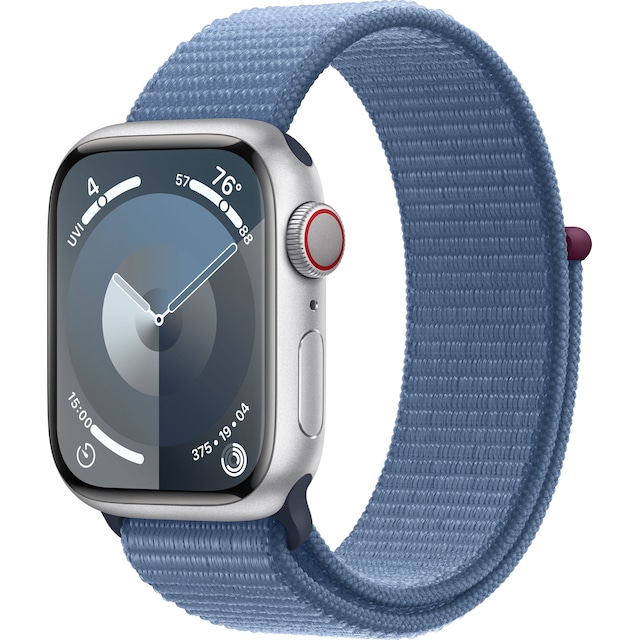 Apple Watch S9 41mm GPS+CEL (hopea alu./talvensininen Sport Loop)