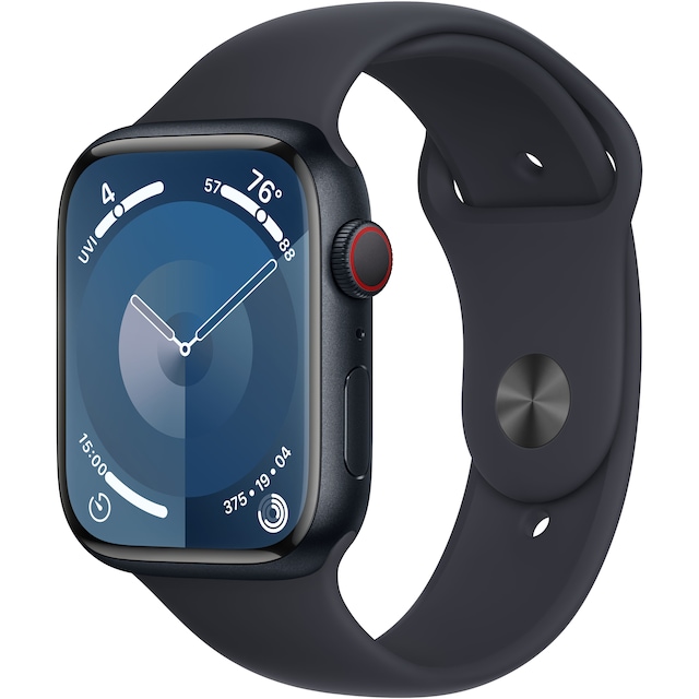Apple Watch S9 45mm GPS+CEL (keskiyö alu./keskiyönsin. Sport Band) M/L