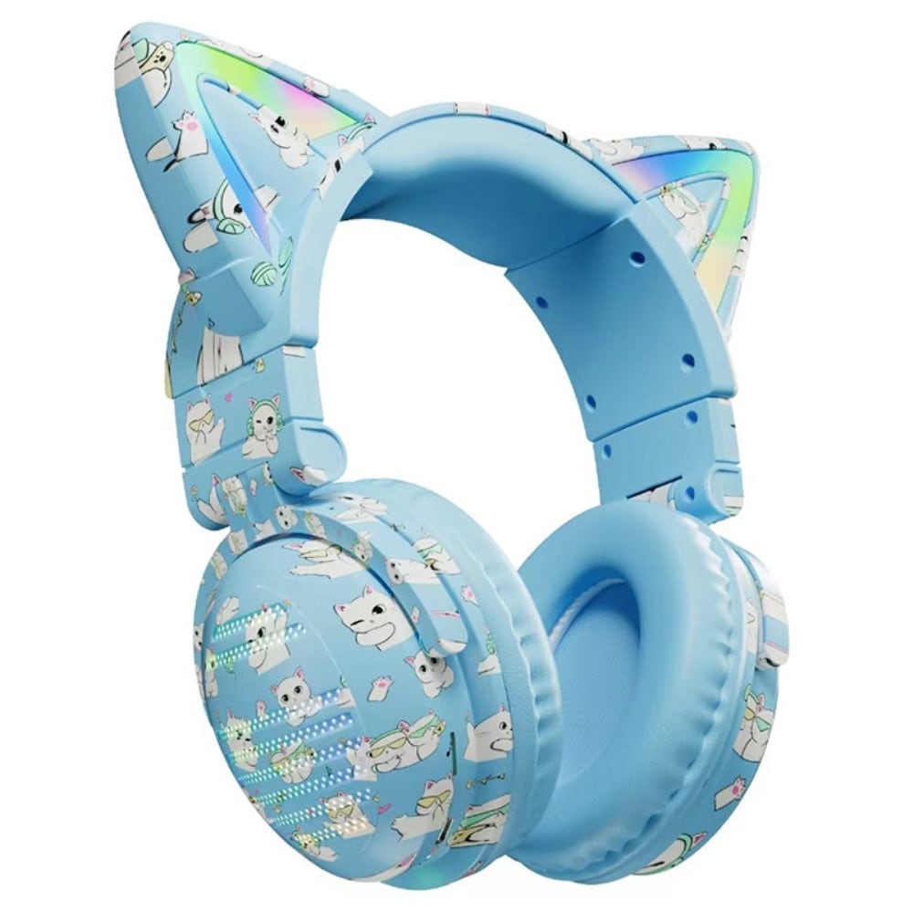 Cat Ears Bluetooth Headset mikrofoni Langattomat kuulokkeet - Sininen -  Gigantti verkkokauppa