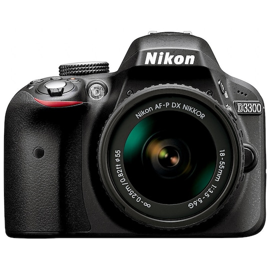 Nikon D3300 järjestelmäkamera + 18-55mm AF-P DX - Gigantti verkkokauppa