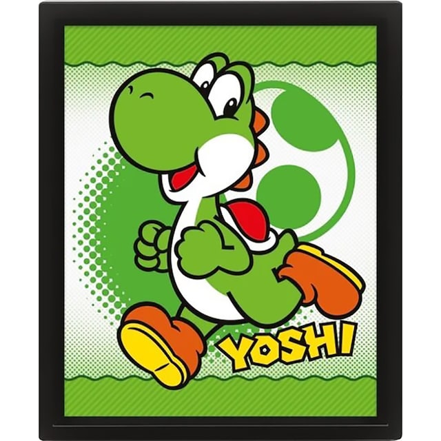 Super Mario (Yoshi) 3D linssimäinen juliste