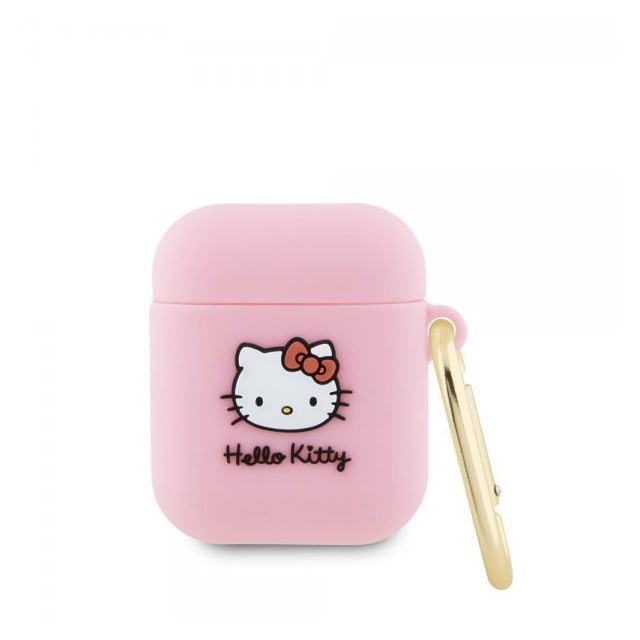 Hello Kitty AirPods 1/2 Kuori Liquid Silicone Vaaleanpunainen