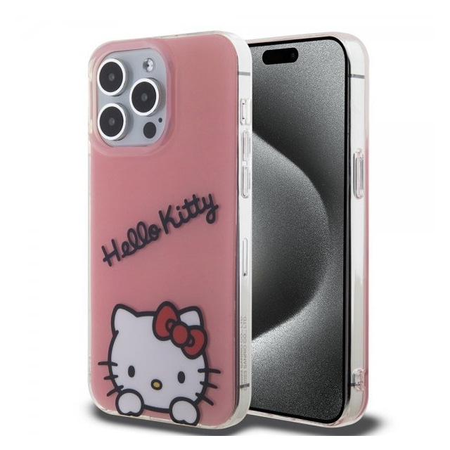 Hello Kitty iPhone 15 Pro Max Kuori Daydreaming Crossbody Vaaleanpunainen
