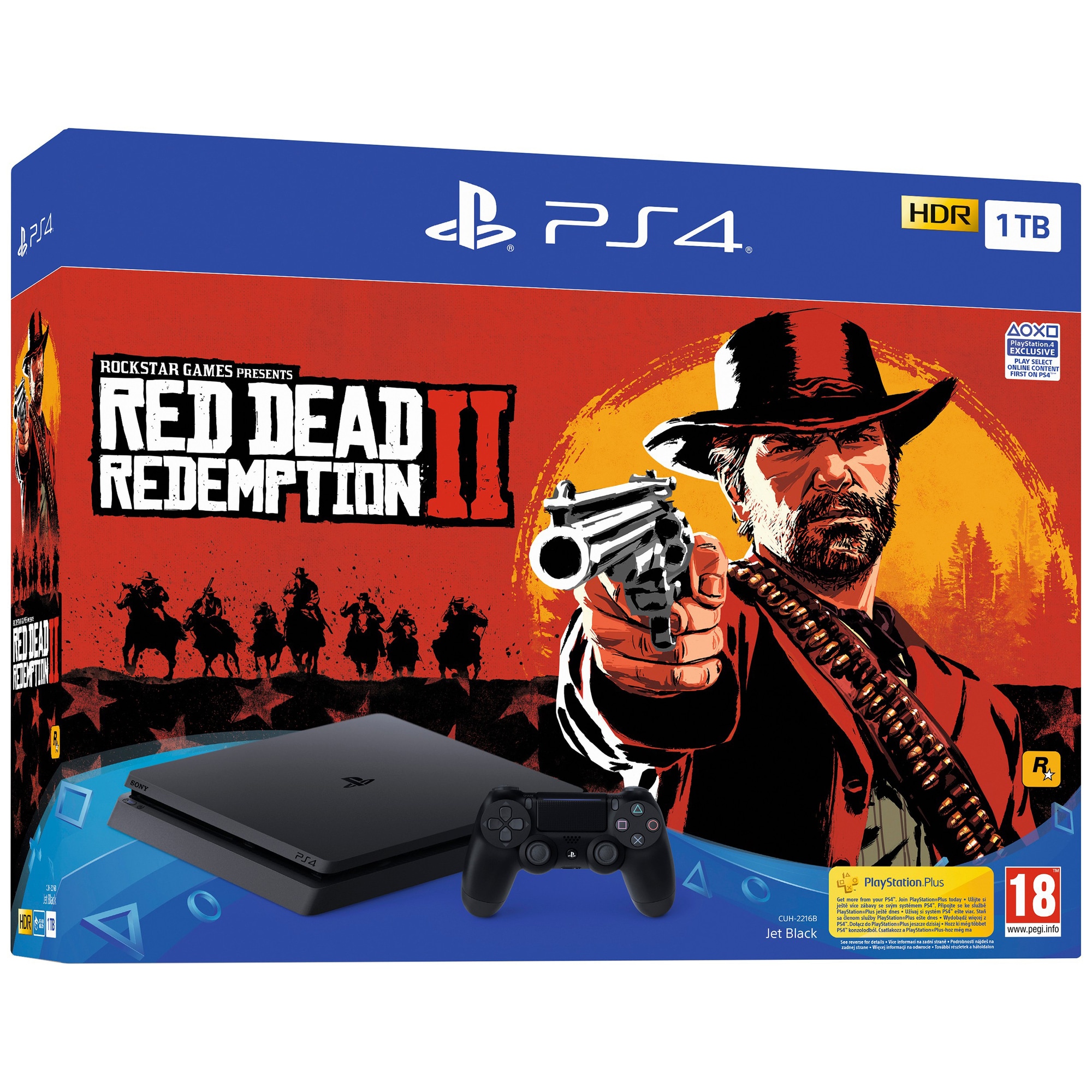 PlayStation 4 Slim 1 TB + Red Dead Redemption 2 - Gigantti verkkokauppa