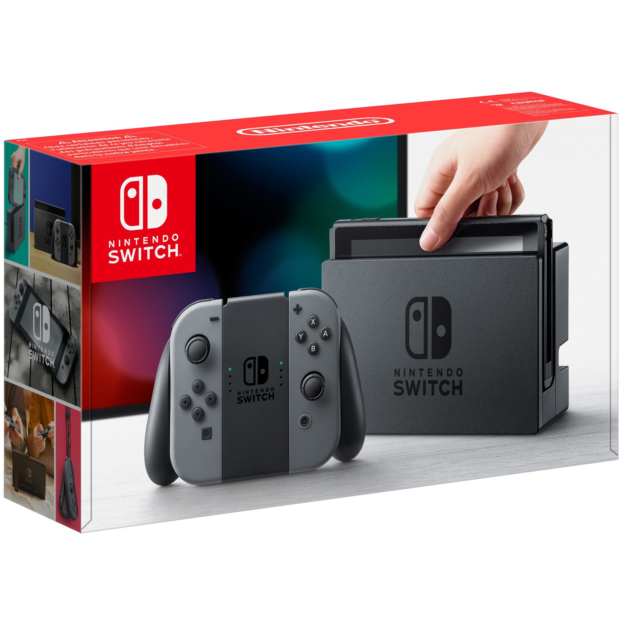 Nintendo Switch pelikonsoli + Joy-Con ohjain (harmaa) - Gigantti  verkkokauppa