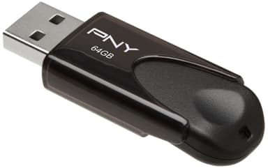 PNY Attache 4 USB 2.0 muistitikku 64 GB (musta)