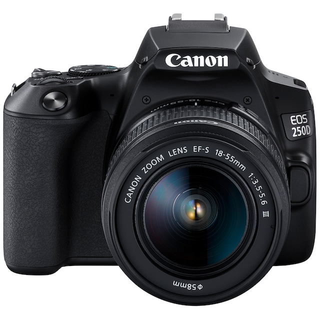 Canon EOS 250D järjestelmäkamera + EF-S 18-55 mm III objektiivi