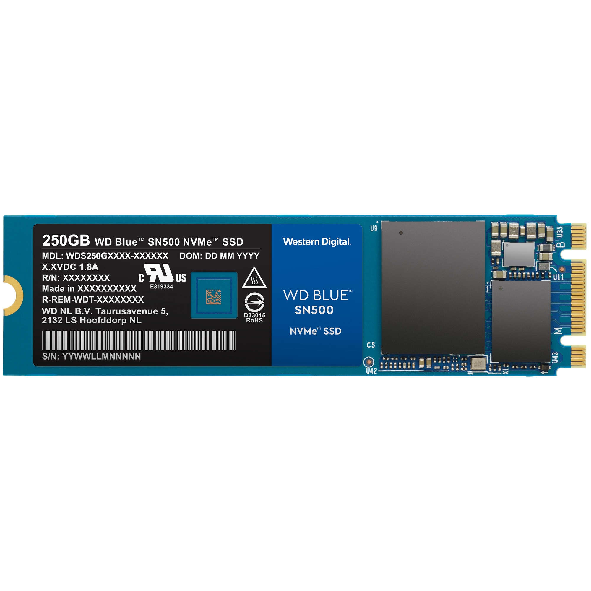 WD Blue SN500 NVMe SSD muisti 250 GB - Gigantti verkkokauppa