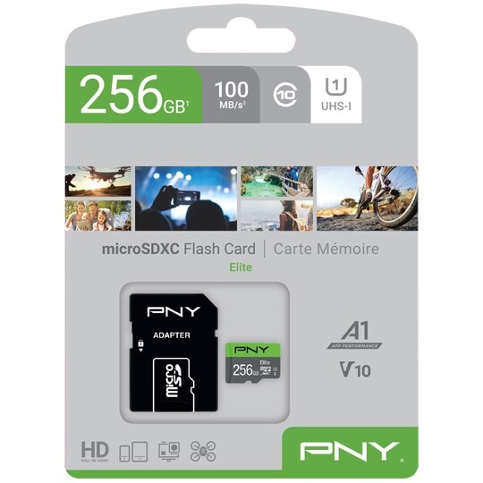 PNY Elite Micro SD V10 muistikortti 256 GB - Gigantti verkkokauppa