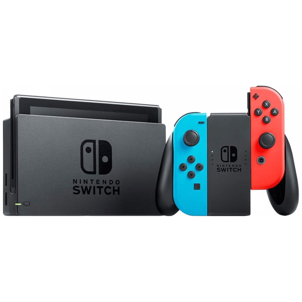 Nintendo Switch 2019 pelikonsoli + Joy-Con ohjaimet (sininen/punainen) -  Gigantti verkkokauppa