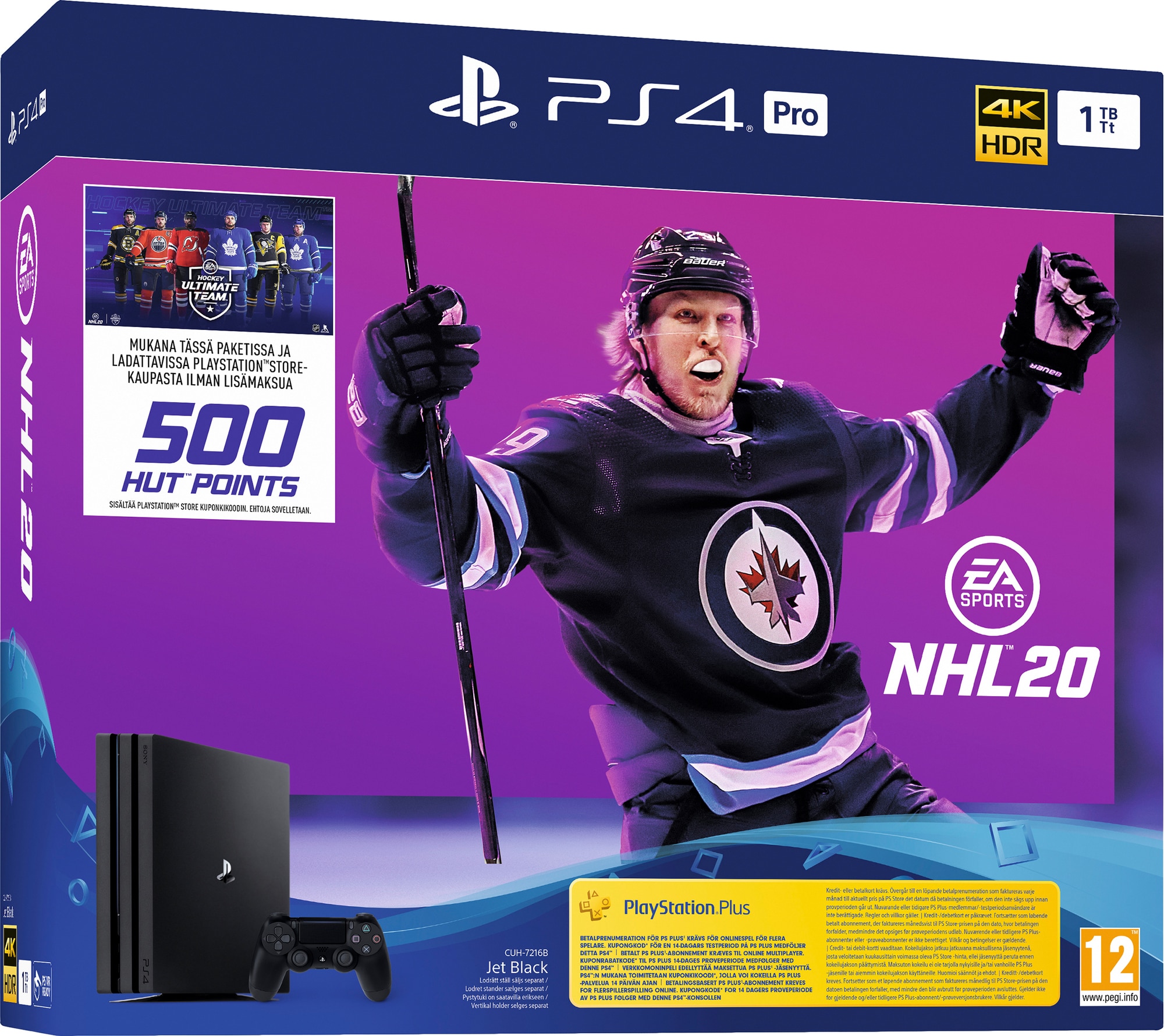 PlayStation 4 Pro 1 TB + NHL 20 - Gigantti verkkokauppa