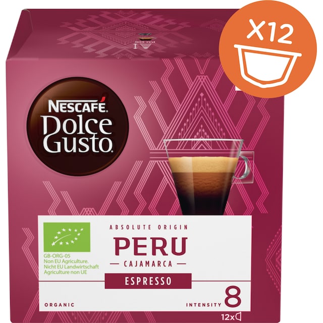 Nescafe Dolce Gusto Peru Espresso Organic kahvikapselit