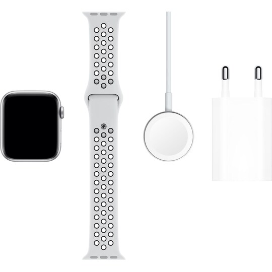 Apple Watch Series 5 Nike+ 44mm (hopea/musta Nike ranneke) - Gigantti  verkkokauppa