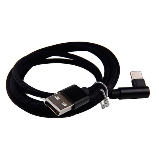 USB Tyyppi-C USB-kaapeli kulma 1,2m Musta - Gigantti verkkokauppa