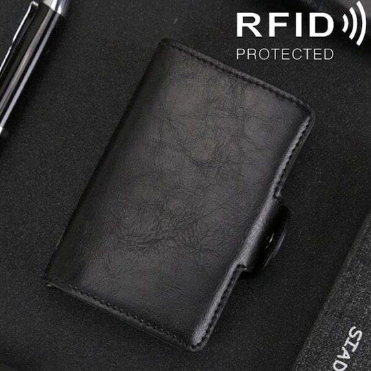 X-7 RFID Lompakko Kortti PopUpilla - Musta - Gigantti verkkokauppa