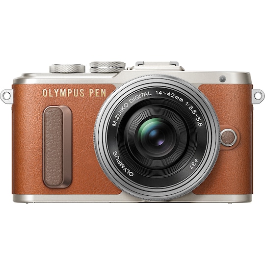 Olympus PEN E-PL8 CSC kamera +14-42 mm objektiivi Pancake Kit (ruskea) -  Gigantti verkkokauppa