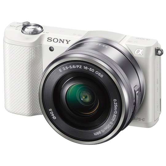 Sony A5000 järjestelmäkamera + 16-50mm PZ (valkoinen) - Gigantti  verkkokauppa
