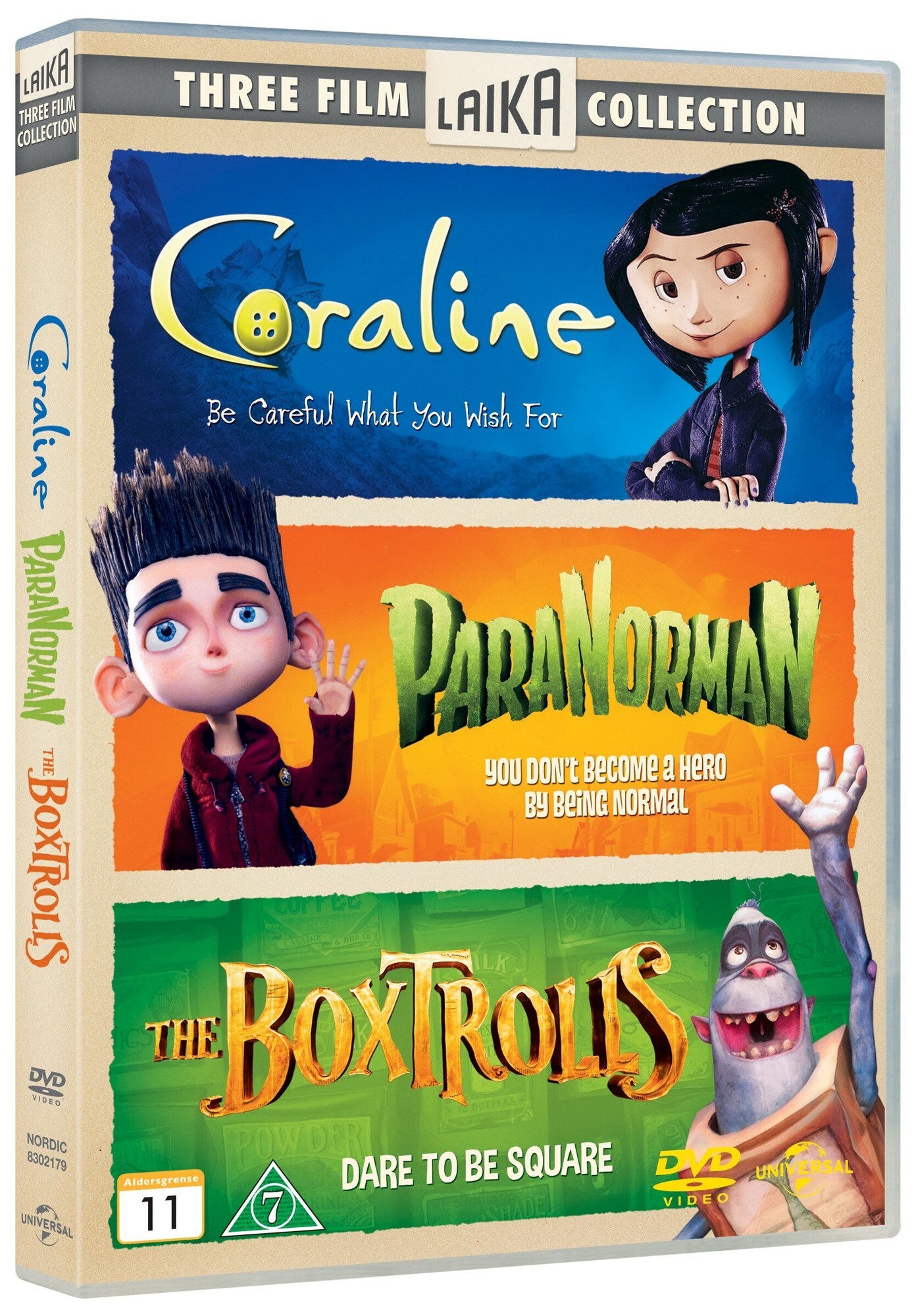 Coraline / Paranorman / Boksitrollit (DVD) - Gigantti verkkokauppa