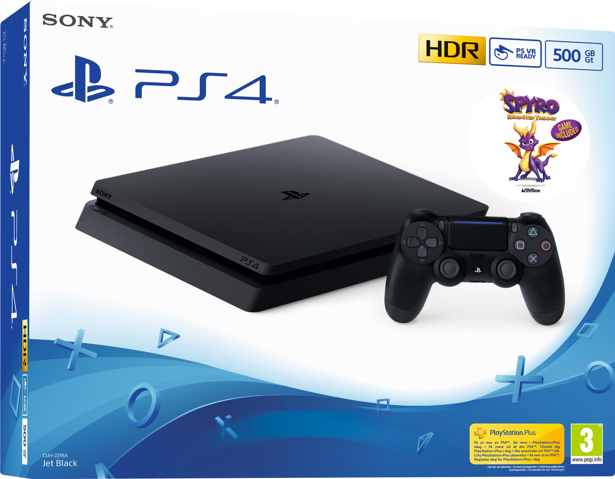 PlayStation 4 Slim 500 GB + Spyro Reignited Trilogy - Gigantti verkkokauppa