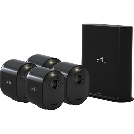Arlo Ultra 4K langaton turvakamerajärjestelmä 4 kameralla (musta) -  Gigantti verkkokauppa