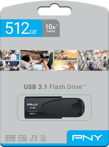 PNY Attache 4 USB 3.1 muistitikku 512 GB