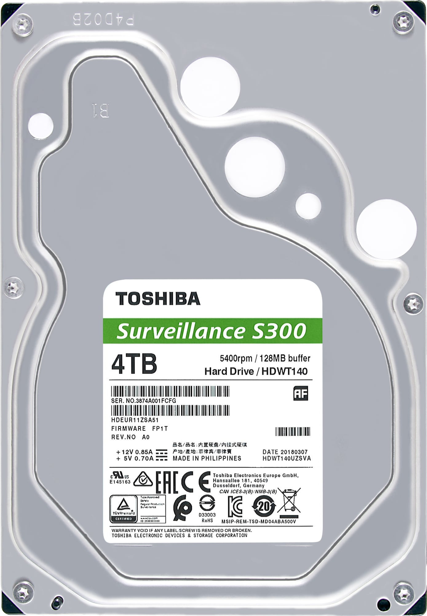 Toshiba S300 Surveillance sisäinen kovalevy (4 TB) - Gigantti verkkokauppa